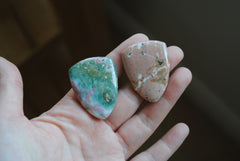 Ocean Jasper 30x40mm shield cabochons