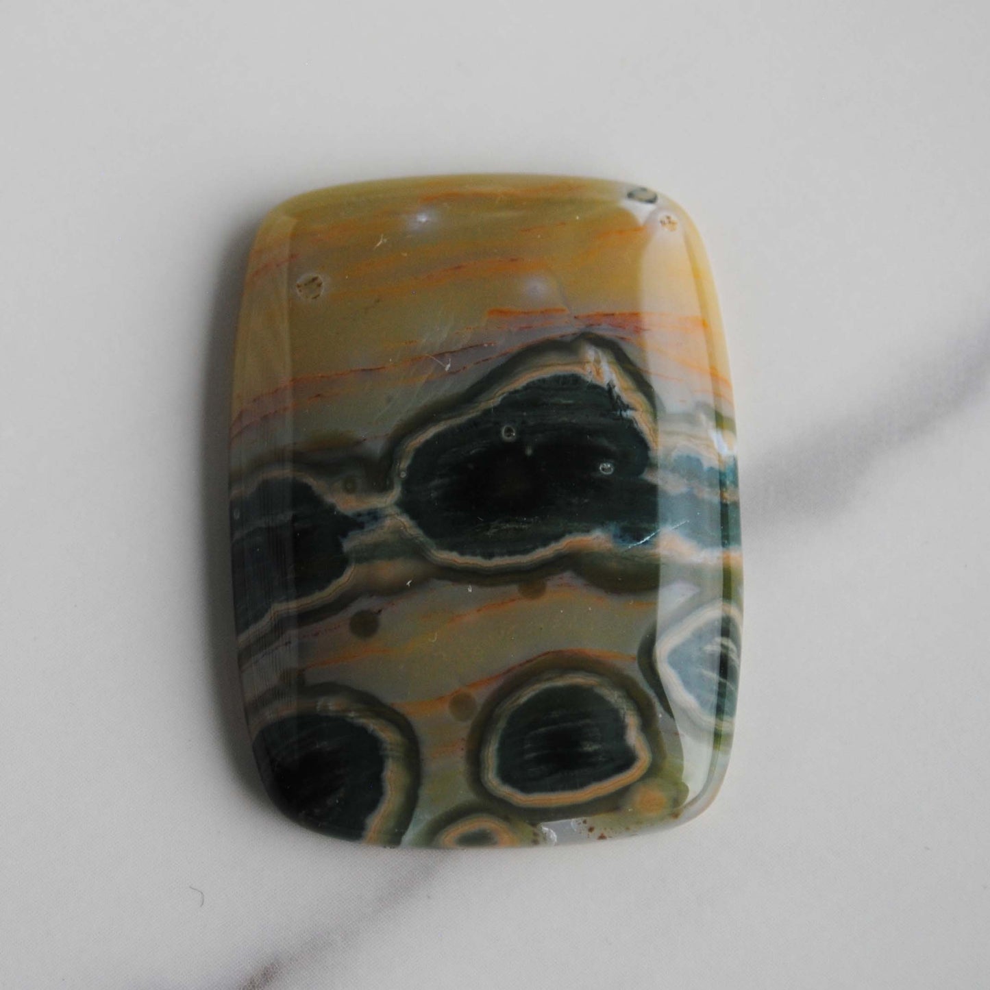 Ocean Jasper 30x40mm rectangle cabochon