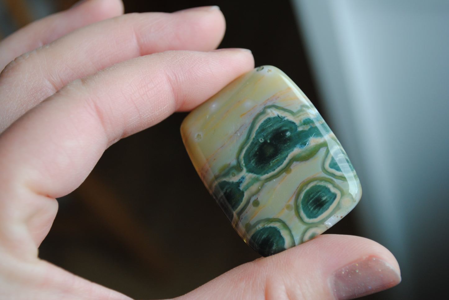 Ocean Jasper 30x40mm rectangle cabochon