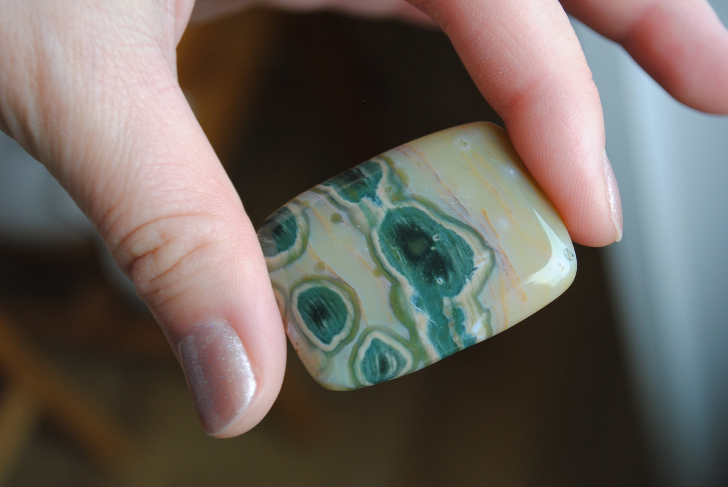 Ocean Jasper 30x40mm rectangle cabochon