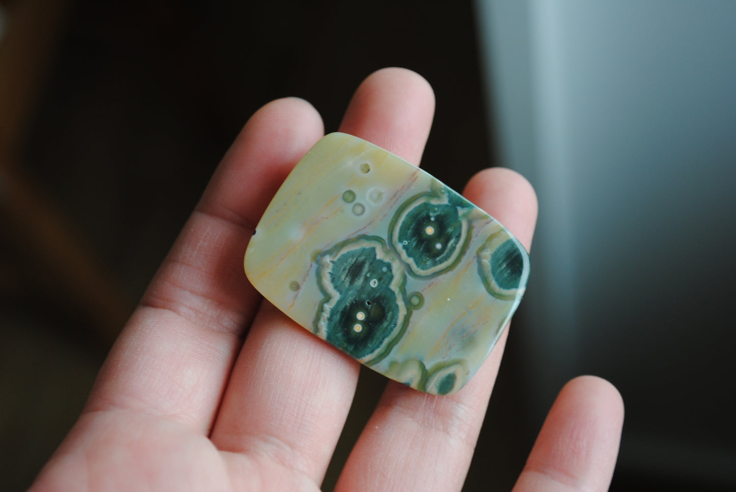 Ocean Jasper 30x40mm rectangle cabochon
