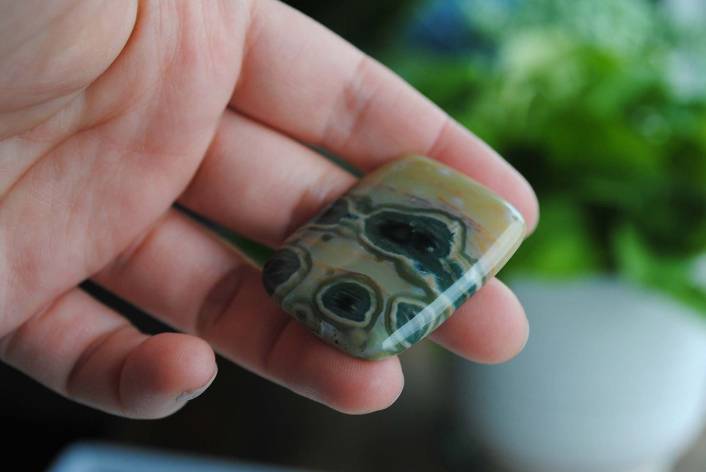 Ocean Jasper 30x40mm rectangle cabochon