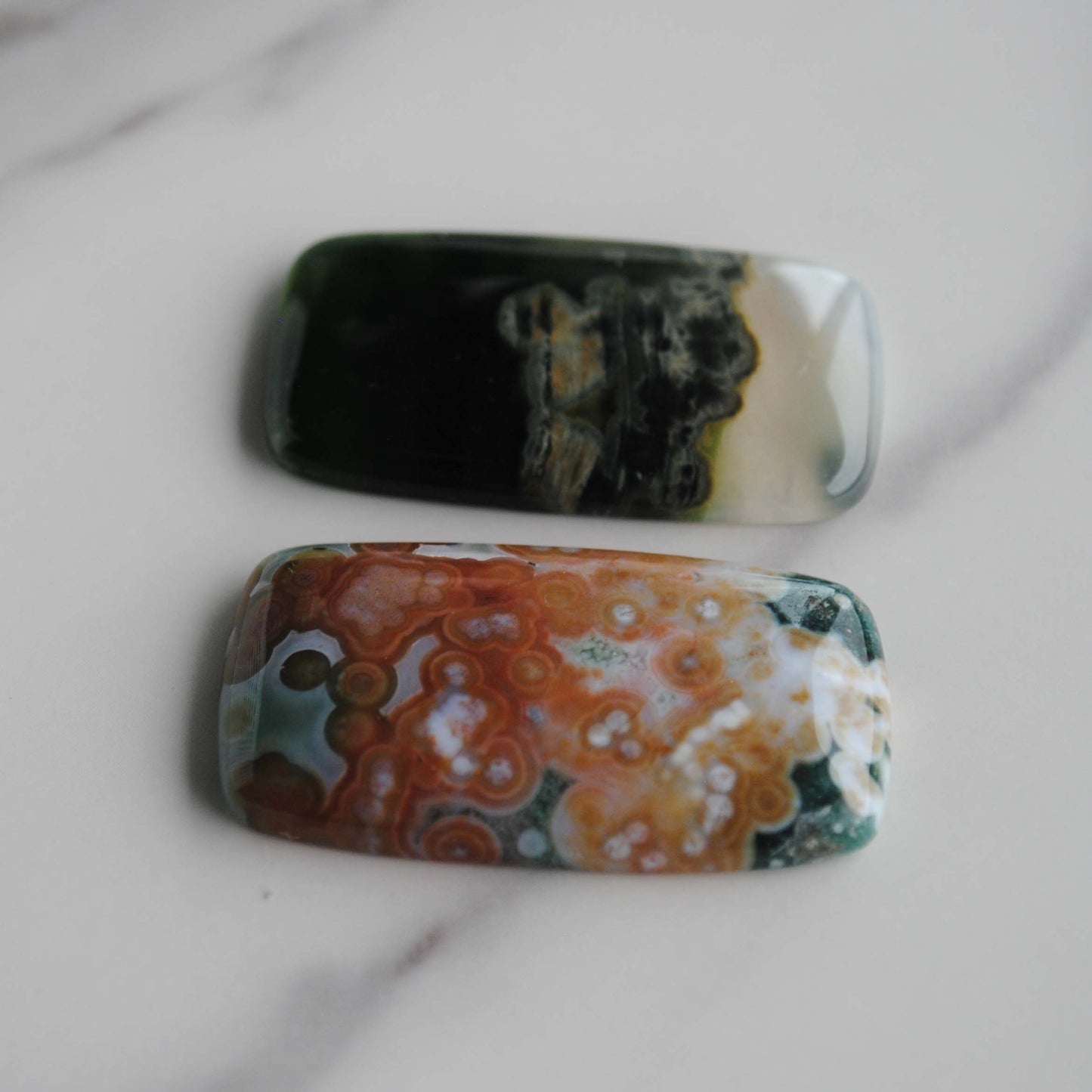 Rectangle 40x22mm Ocean Jasper cabochons