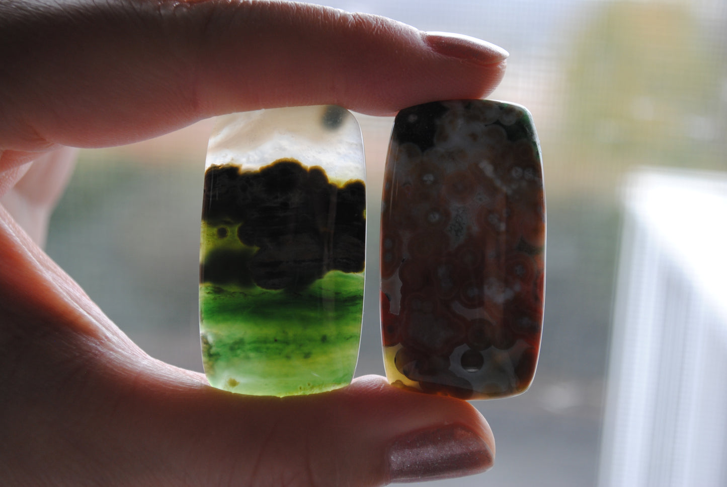 Rectangle 40x22mm Ocean Jasper cabochons