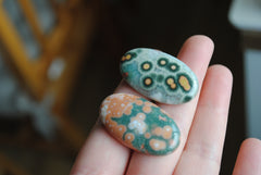 35 x 20mm oval Ocean Jasper cabochons