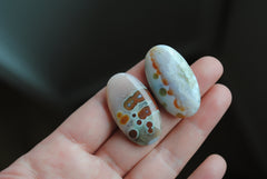 35 x 20mm oval Ocean Jasper cabochons