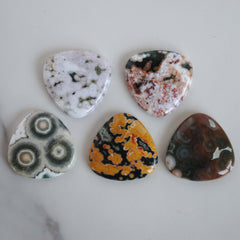 30mm trillion Ocean Jasper cabochons (Lot A)