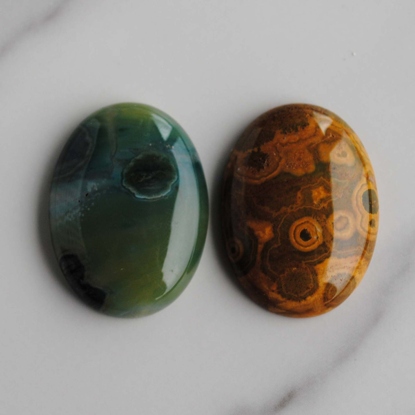 Ocean Jasper 30x22mm oval cabochons