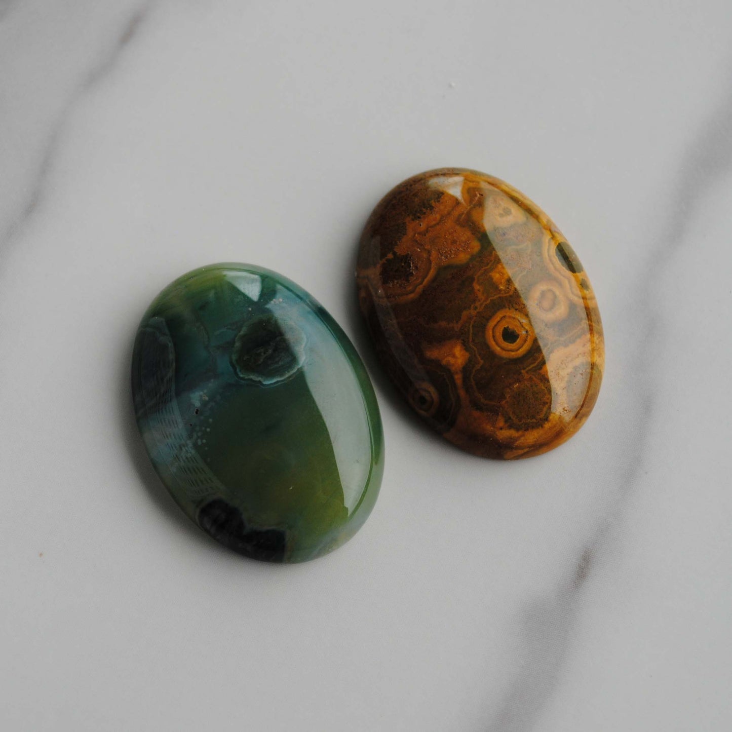 Ocean Jasper 30x22mm oval cabochons