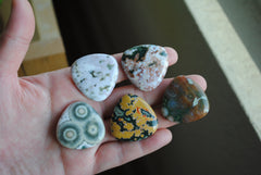 30mm trillion Ocean Jasper cabochons (Lot A)