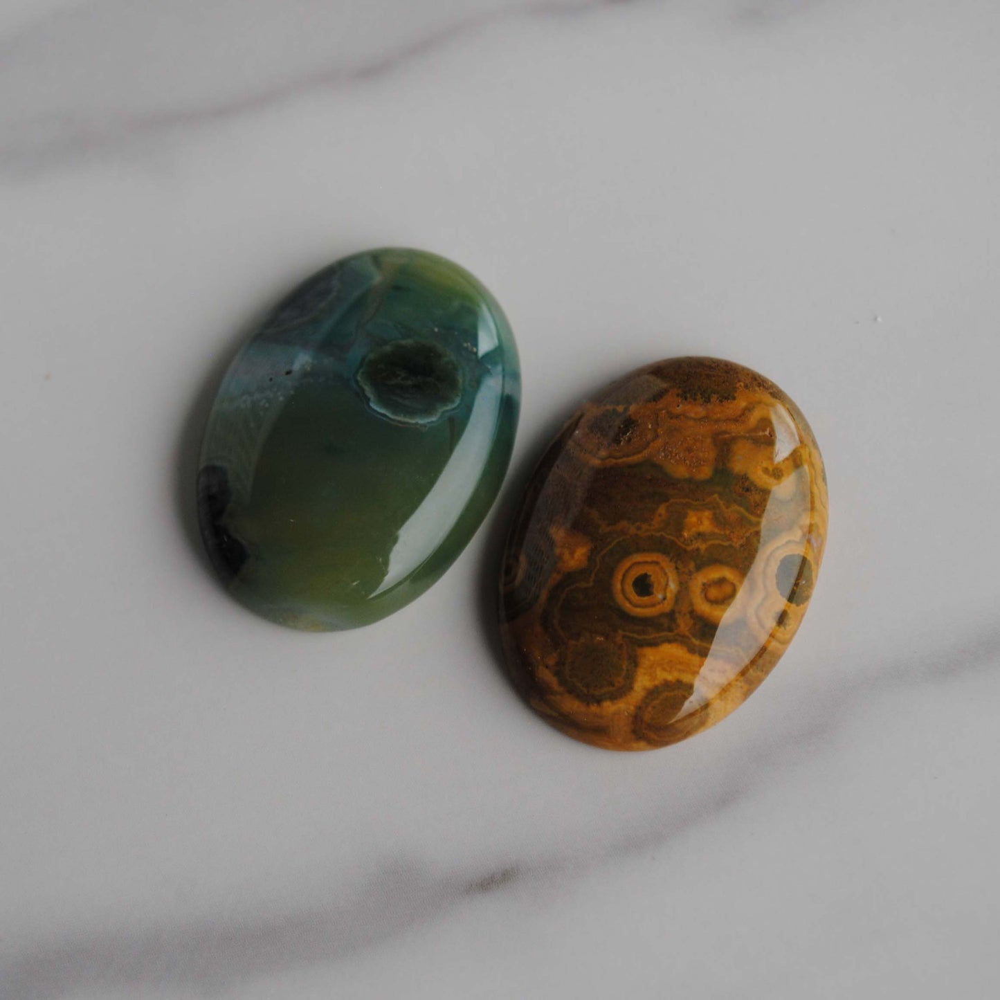 Ocean Jasper 30x22mm oval cabochons