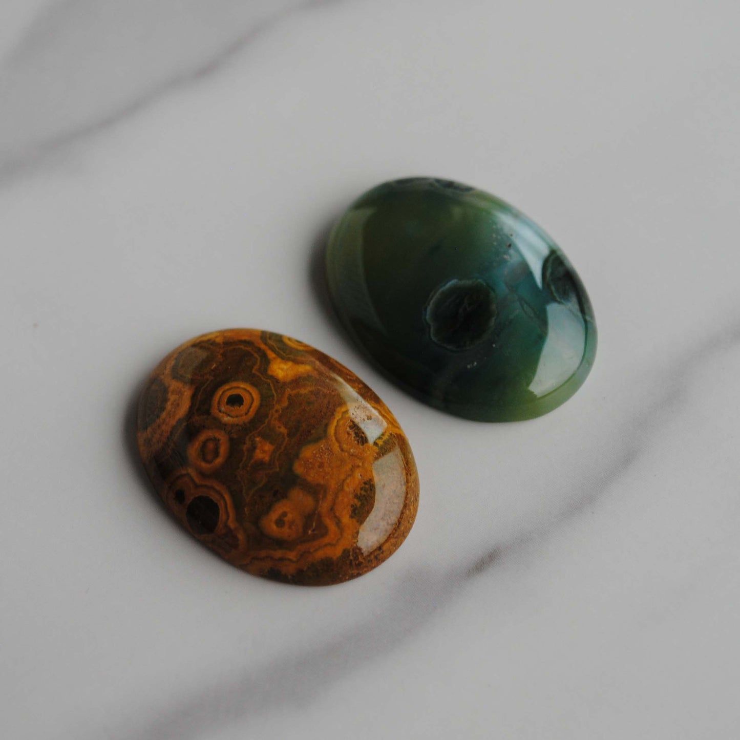 Ocean Jasper 30x22mm oval cabochons