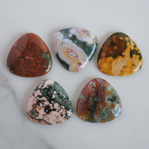 30mm trillion Ocean Jasper cabochons (Lot C)