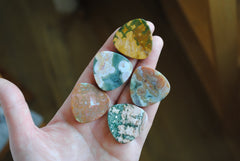 30mm trillion Ocean Jasper cabochons (Lot C)