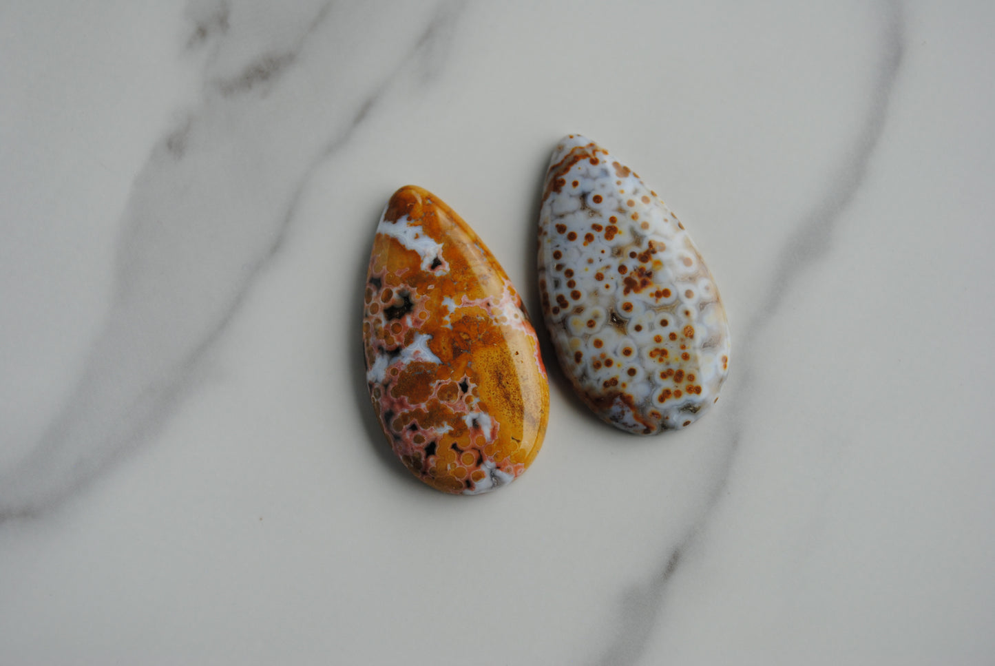 35x20mm drop Ocean Jasper cabochons