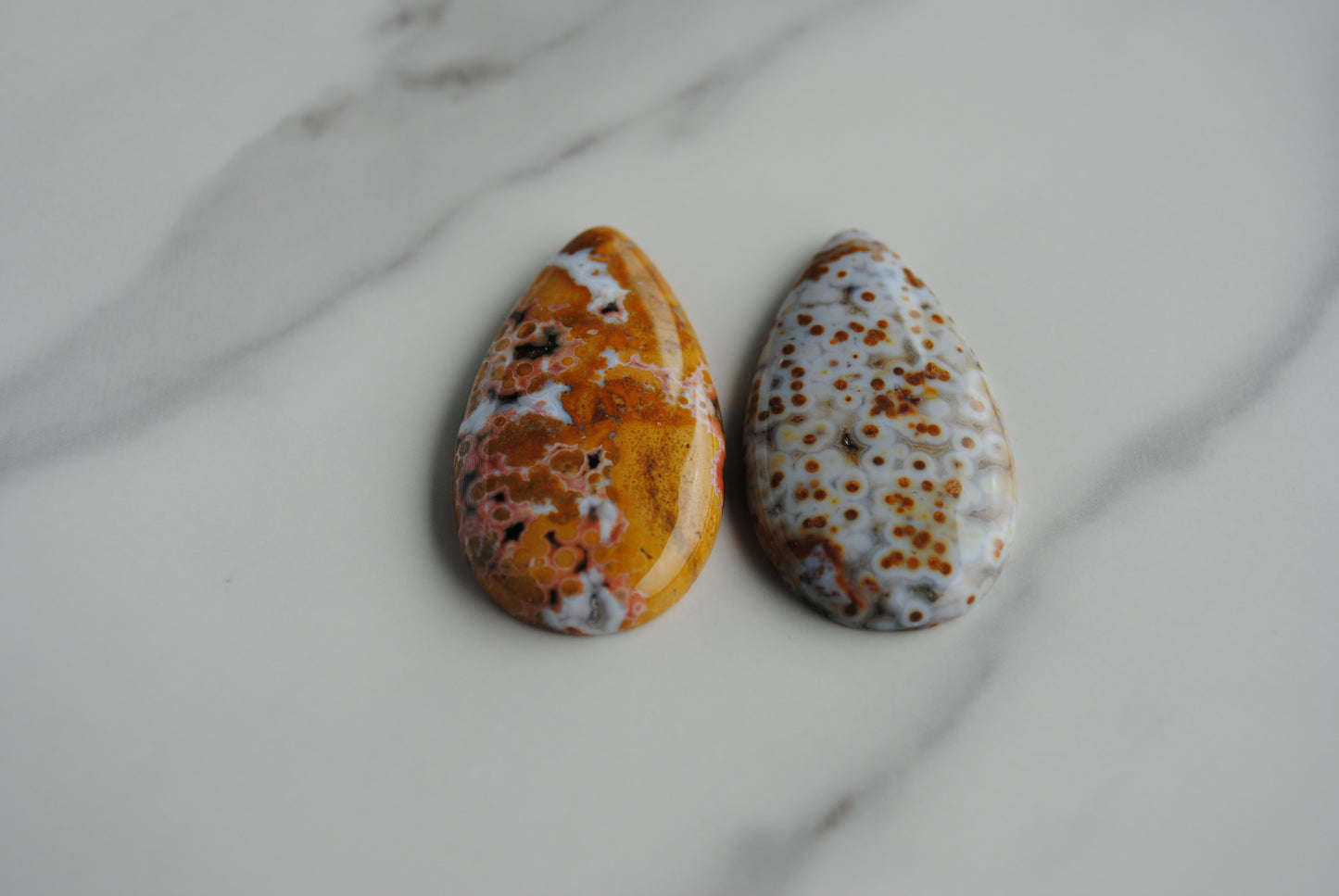 35x20mm drop Ocean Jasper cabochons