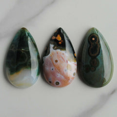 35x20mm drop Ocean Jasper cabochons