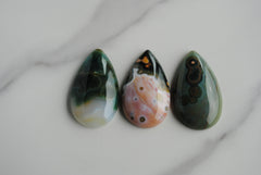 35x20mm drop Ocean Jasper cabochons