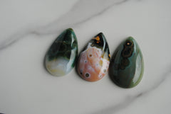 35x20mm drop Ocean Jasper cabochons