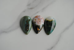 35x20mm drop Ocean Jasper cabochons