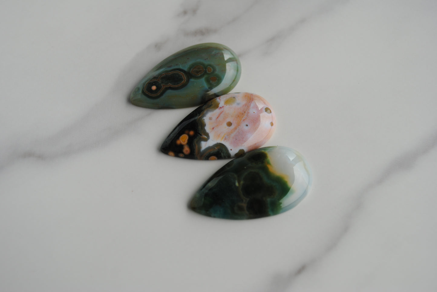 35x20mm drop Ocean Jasper cabochons