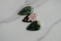 35x20mm drop Ocean Jasper cabochons