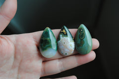 35x20mm drop Ocean Jasper cabochons