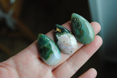 35x20mm drop Ocean Jasper cabochons