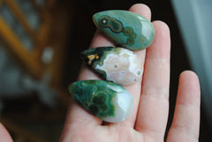 35x20mm drop Ocean Jasper cabochons