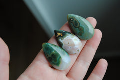 35x20mm drop Ocean Jasper cabochons