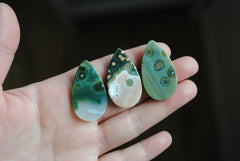 35x20mm drop Ocean Jasper cabochons
