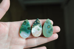 35x20mm drop Ocean Jasper cabochons