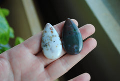 40 x 22mm drop Ocean Jasper cabochons