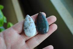 40 x 22mm drop Ocean Jasper cabochons