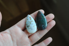 40 x 22mm drop Ocean Jasper cabochons