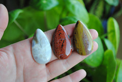 40 x 22mm drop Ocean Jasper cabochons