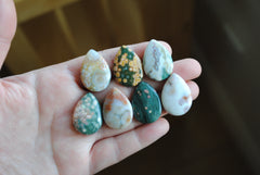25x18mm drop Ocean Jasper cabochons (Lot A)