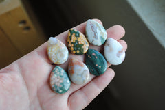 25x18mm drop Ocean Jasper cabochons (Lot A)