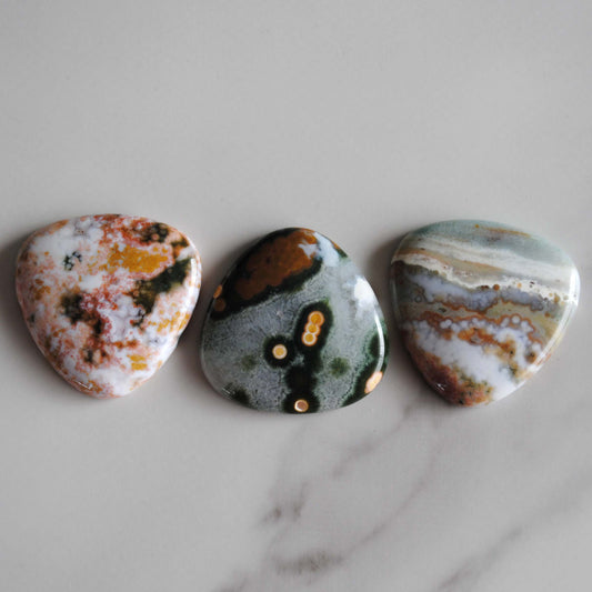 30mm trillion Ocean Jasper cabochons