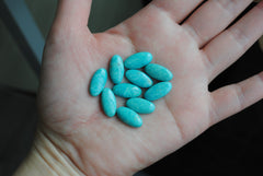 Kingman turquoise oval 8x16mm cabochons
