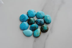 Kingman turquoise cabochons (mixed shape lot)