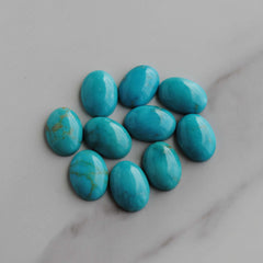 Kingman turquoise cabochons 10x14mm ovals