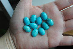 Kingman turquoise cabochons 10x14mm ovals