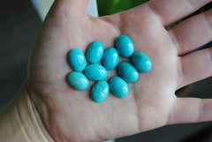 Kingman turquoise cabochons 10x14mm ovals
