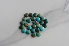 Kingman turquoise cabochons 8mm rounds