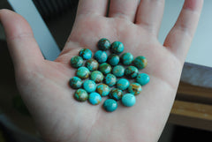 Kingman turquoise cabochons 8mm rounds