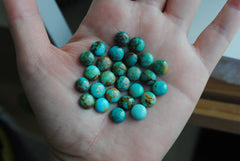Kingman turquoise cabochons 8mm rounds