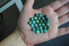 Kingman turquoise cabochons 8mm rounds