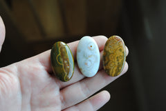 35 x 20mm oval Ocean Jasper cabochons