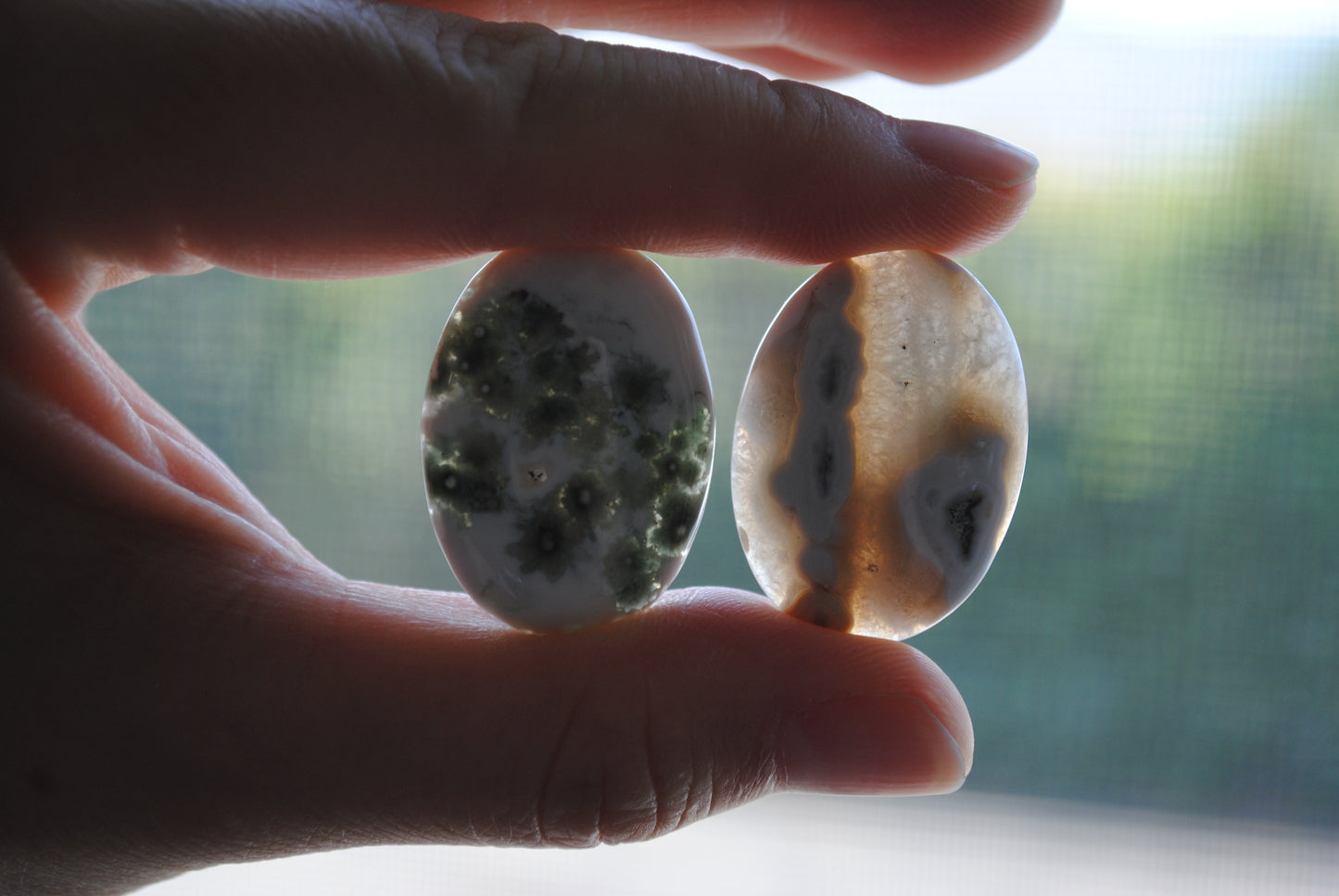 Ocean Jasper 30x22mm oval cabochons
